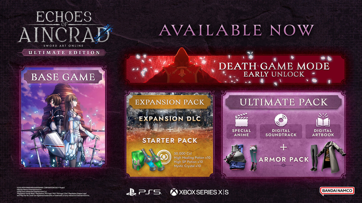 Sword Art Online: Echoes of Aincrad [Ultimate Edition] - Playstation 5