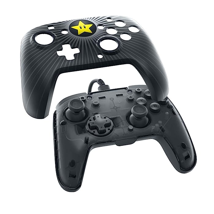 NSW - PDP Faceoff Wired Pro Controller (SM Yellow Star USB-C - NA)