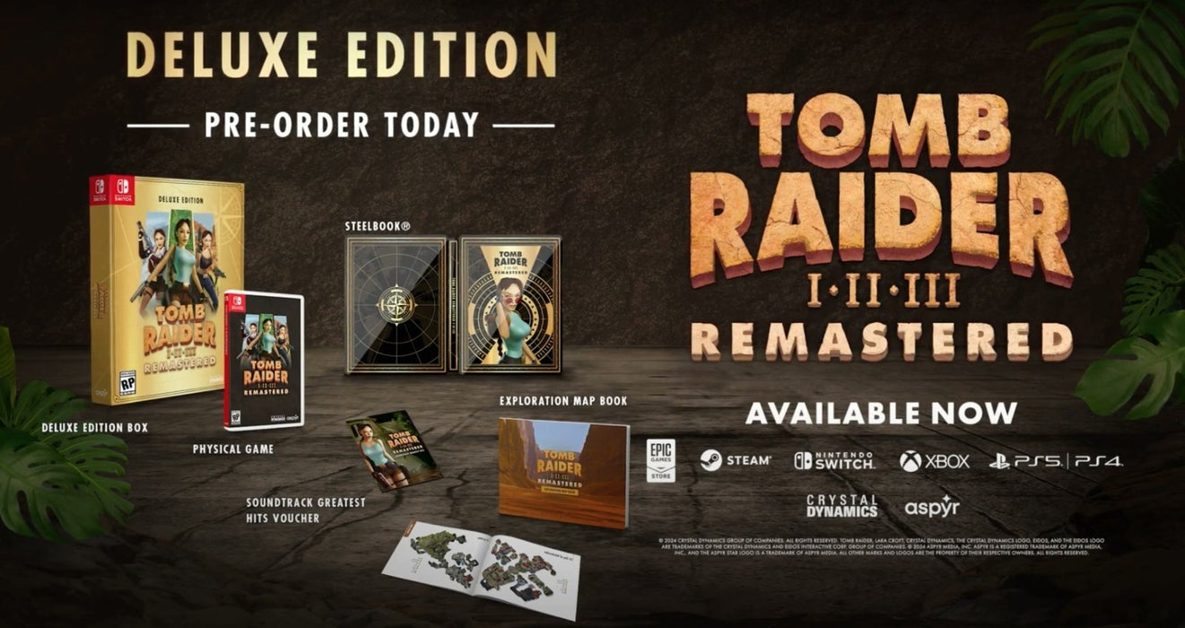 Tomb Raider I-III Remastered Deluxe Edition Nintendo Switch