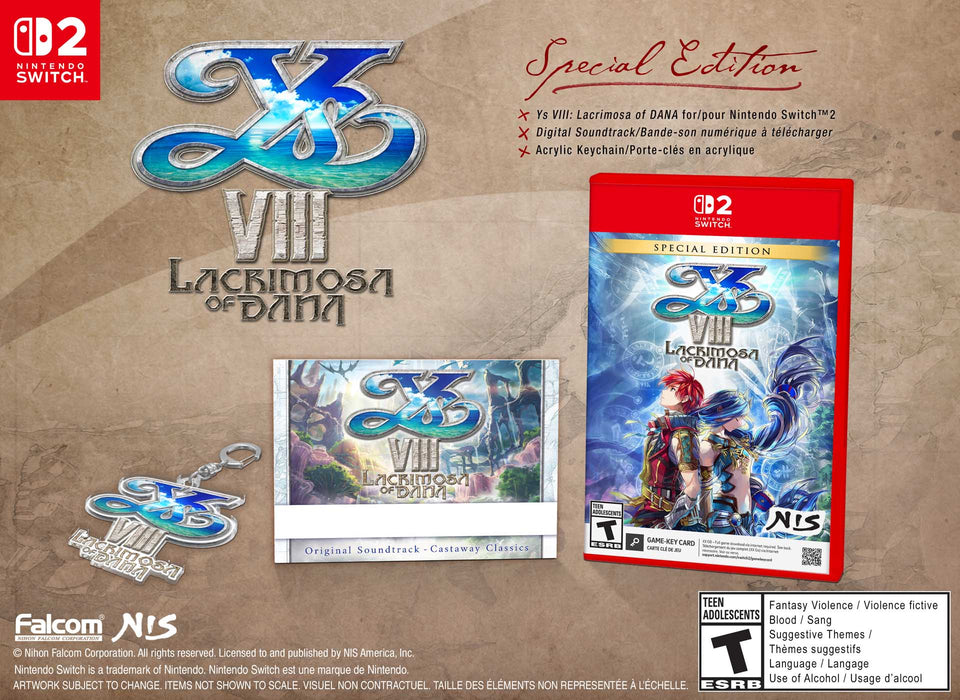 Ys VIII: Lacrimosa of DANA – Special Edition [Game-Key Card] - Nintendo Switch 2 (PRE-ORDER) [Free Shipping]