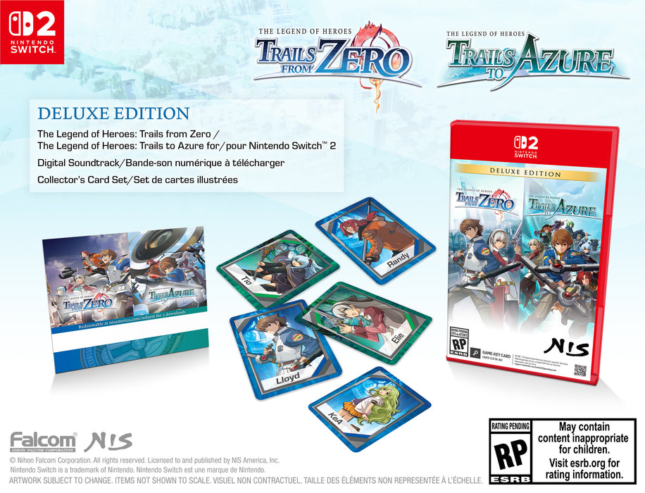 The Legend of Heroes: Trails from Zero / The Legend of Heroes: Trails to Azure [Game-Key Card] - Nintendo Switch 2 (PRE-ORDER)