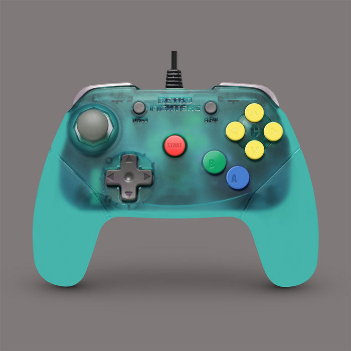 Brawler64 Button Layout Retro Fighters Brawler64 Color Edition Wired Controller [Transparent B ...