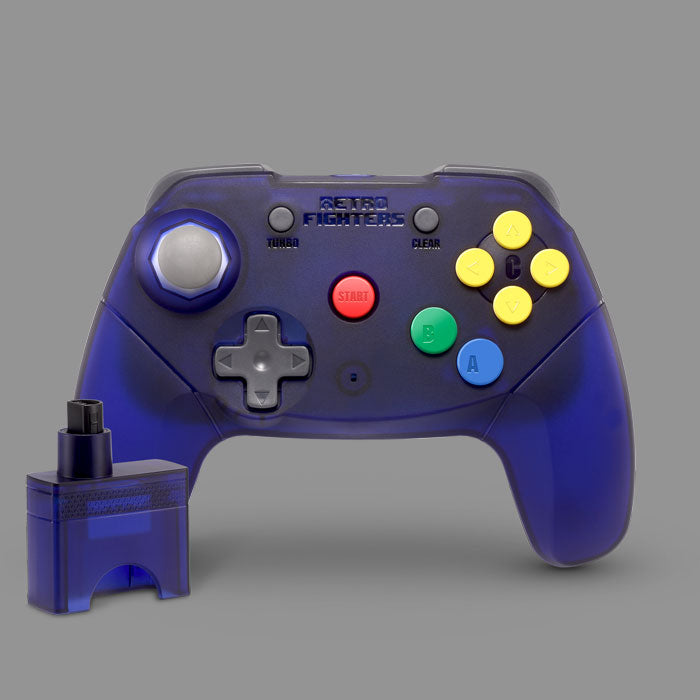 Retro Fighters Brawler64 Wireless Edition Controller [Transparent Purple] - Nintendo 64