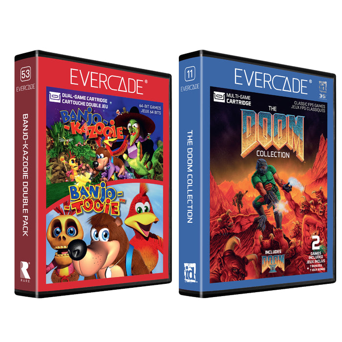 Evercade Banjo-Kazooie Double Pack & Evercade Doom Collection Combo Pack (Free Shipping) (PRE-ORDER)