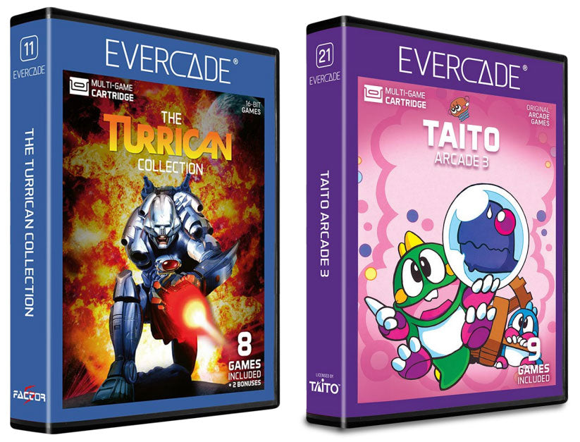 Evercade The Turrican Collection & Evercade Taito Arcade 3 Combo Pack (Free Shipping) (PRE-ORDER)