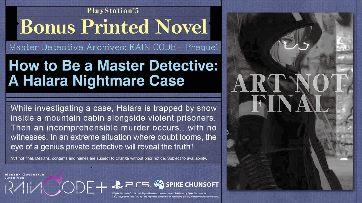 Master Detective Archives: RAIN CODE Plus Lucid-Noir Limited Edition - Playstation 5 (PRE-ORDER)
