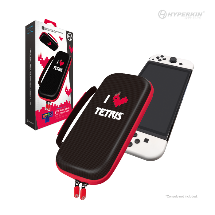 OFFICAL TETRIS EVA HARD SHELL CARRYING CASE FOR SWITCH OLED MODEL HEART DROP - SWITCH