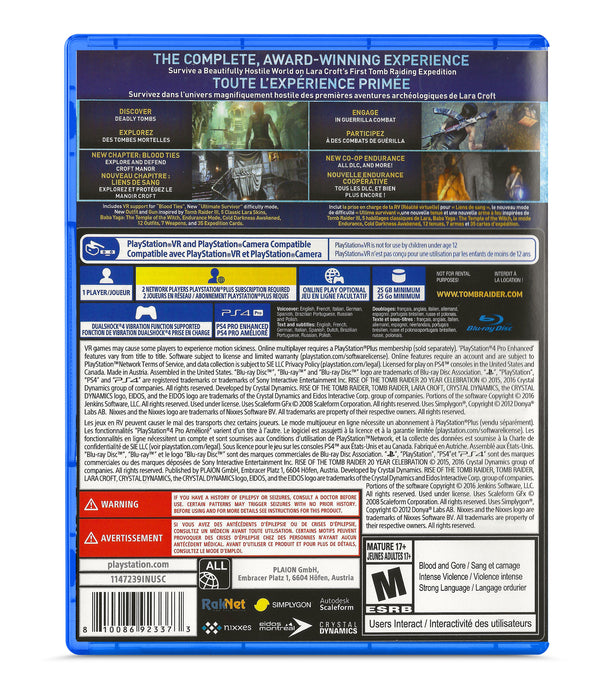 Rise of the Tomb Raider 20 Year Celebration Playstation