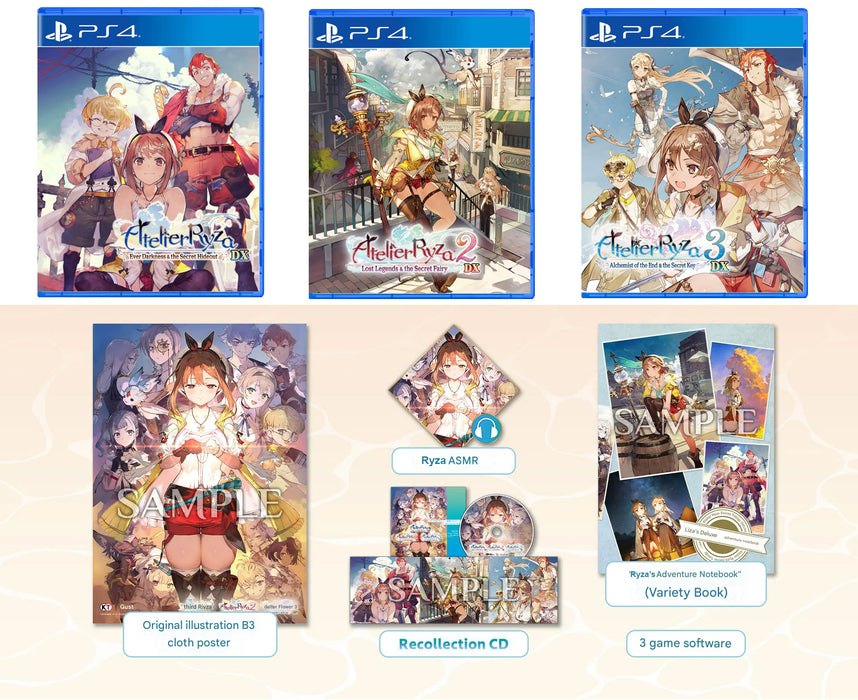 Atelier Ryza Secret Trilogy DX [Premium Box] (JPN Import - Multi-Language) - Playstation 4 (FREE SHIPPING)