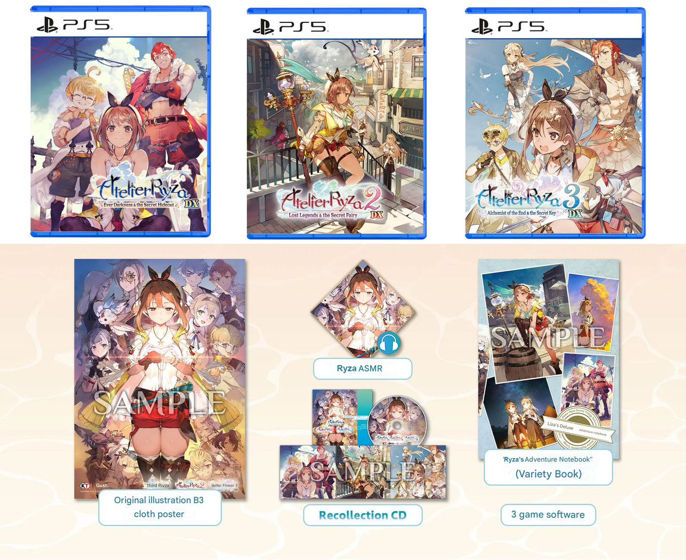 Atelier Ryza 1, 2, 3 DX JPN Import Pre-orders