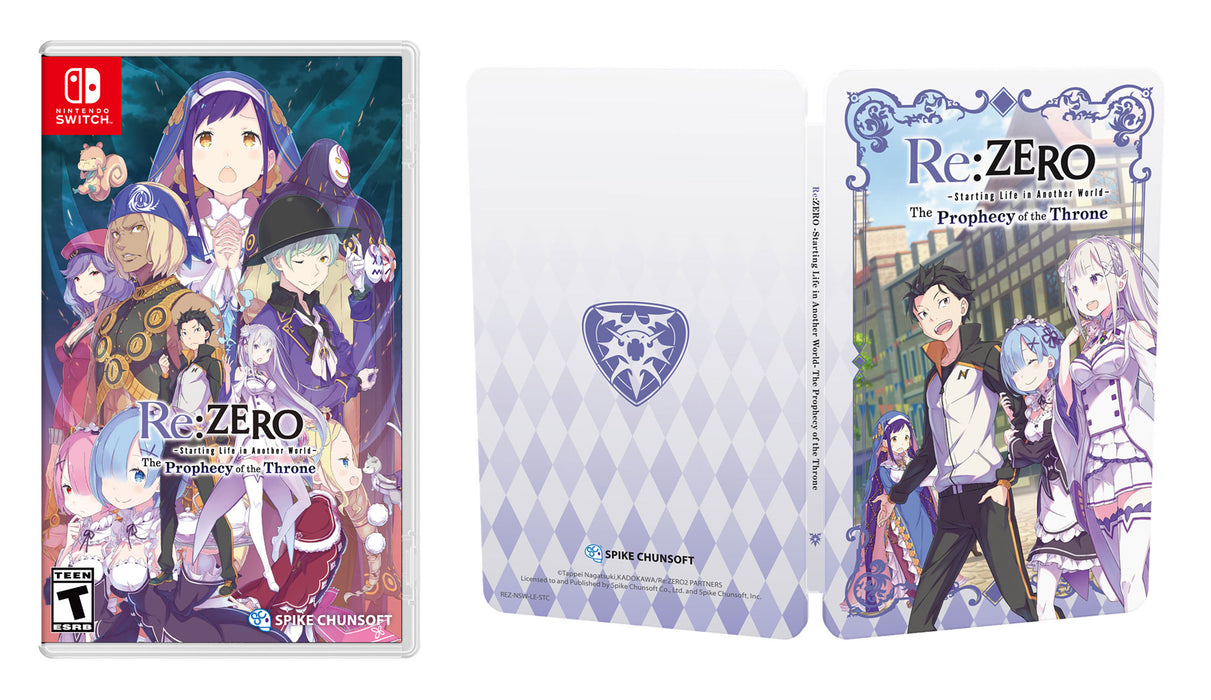 Re: Zero - Starting Life In Another World: The Prophecy Of The Throne [Standard Edition + SteelBook Bundle] - Nintendo Switch