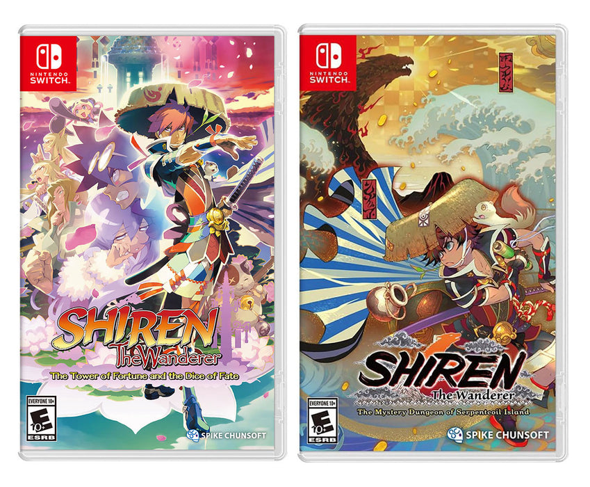 Shiren The Wanderer The Tower of Fortune and The Dice of Fate & Shiren the Wanderer the Mystery Dungeon of Serpentcoil Island Bundle - Nintendo Switch (FREE SHIPPING)
