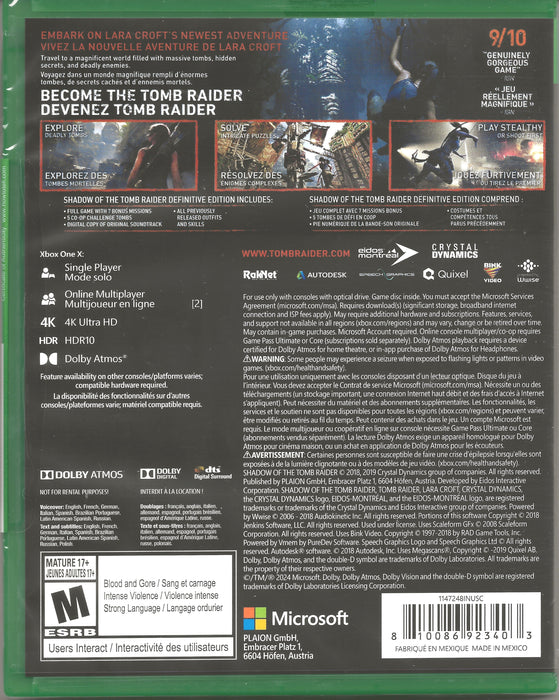 Shadow of the Tomb Raider Definitive Edition Xbox One