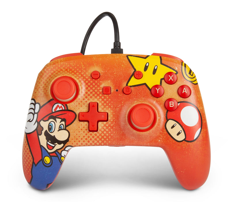 Power A Enhanced Wired Controller for Nintendo Switch - Mario Vintage - SWITCH