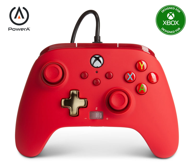 Power A Enhanced Wired Controller for Xbox Series X|S - Red - XBOX SERIES X