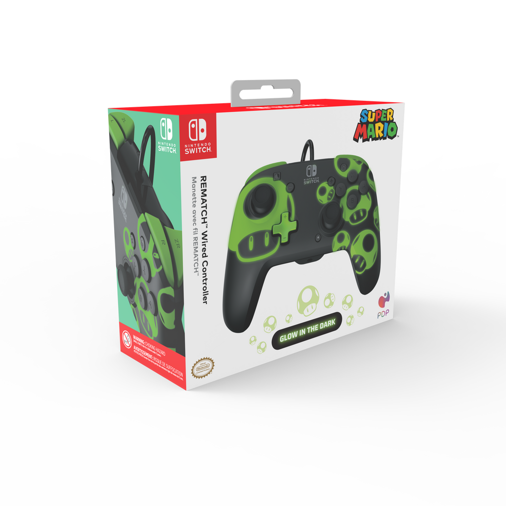 Mario Luigi Pro Controller Rock Candy Wired Controller: Luigi For