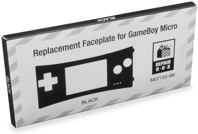 REPLACEMENT FACEPLATE FOR GAMEBOY MICRO BLACK GAMEBOY