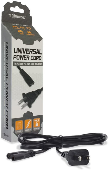 TOMEE - UNIVERSAL POWER CORD - PS3 SLIM/PS2/PS1/XBOX/DREAMCAST
