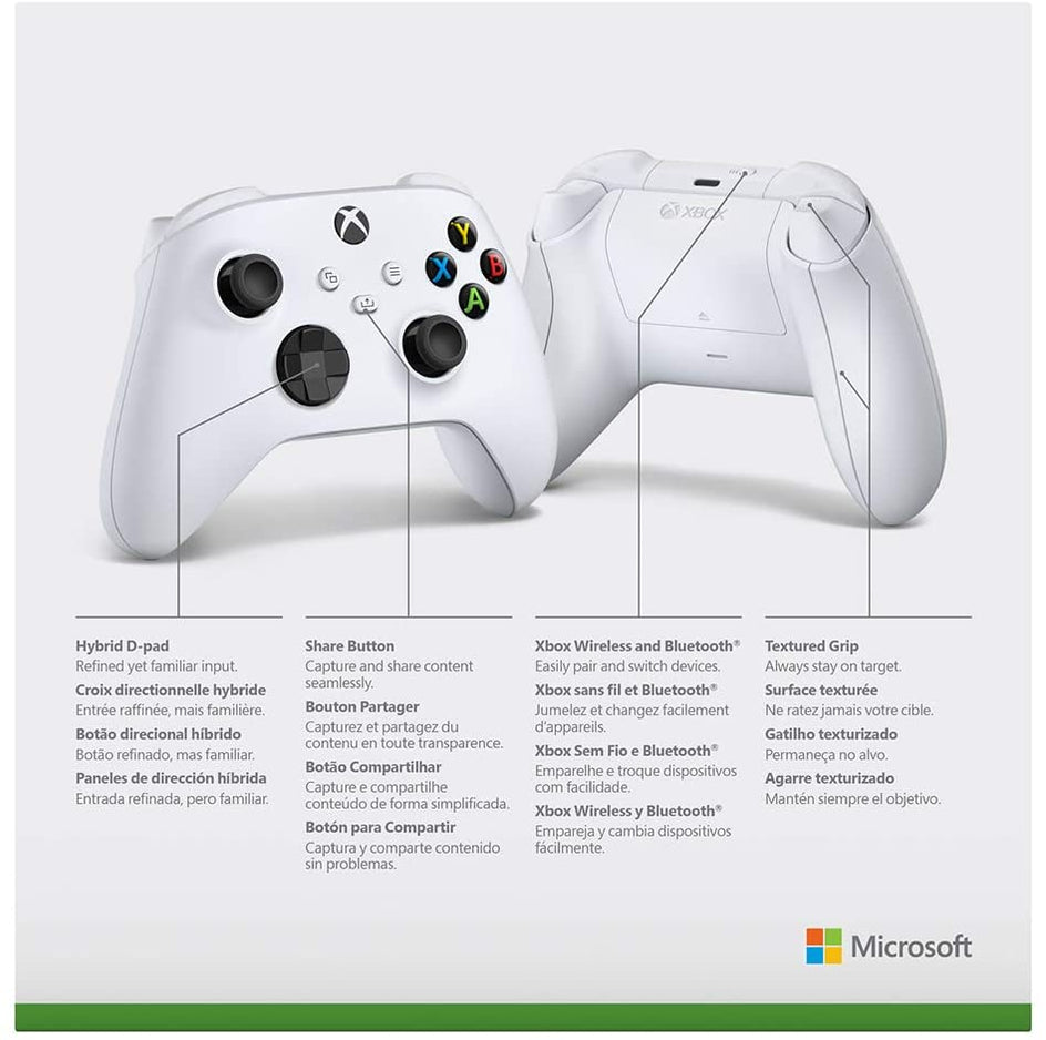 Xbox Wireless Controller – ( Robot White ) for Xbox Series X|S, Xbox O ...