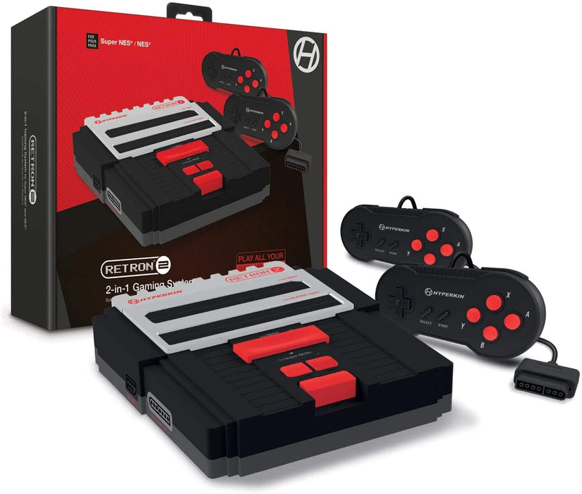 Hyperkin RetroN 2 Gaming Console for NES®/Super NES® (Black)