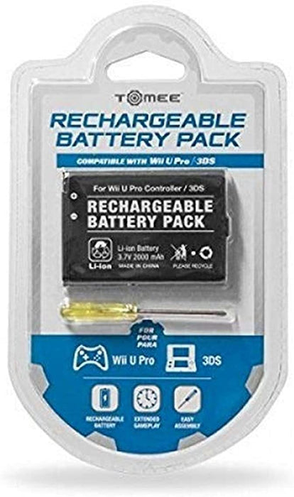 RECHARGEABLE BATTERY PACK TOMEE - WII U PRO/ 3DS