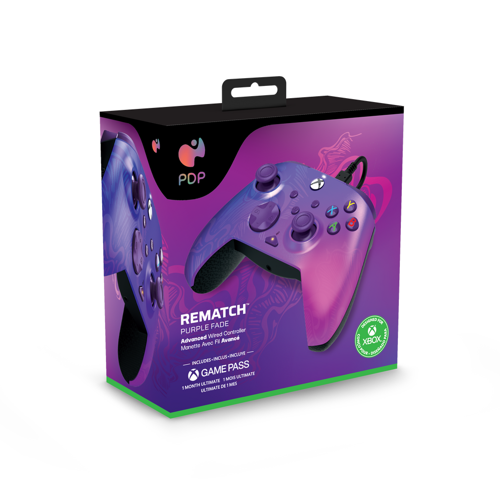 PDP - REMATCH ADVANCED WIRED CONTROLLER: PURPLE FADE FOR XBOX SERIES X|S,  XBOX ONE, & WINDOWS 10/11 PC