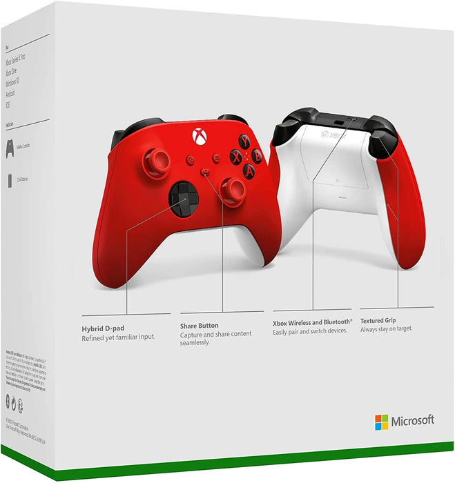 Xbox Wireless Controller – ( Pulse Red ) for Xbox Series X|S, Xbox One, and Windows 10 Devices