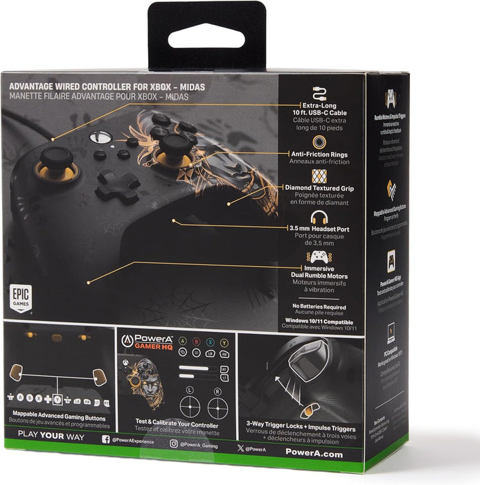 XBS - Power A Advantage Wired Controller for XBOX SERIES (Fortnite MIDAS)
