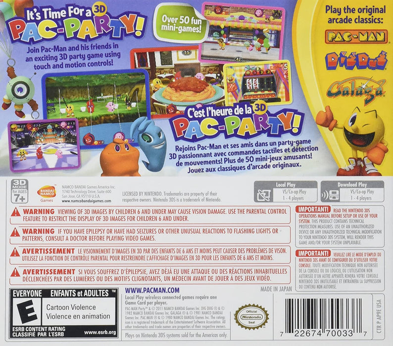 Pac-Man Party 3D - Nintendo 3DS — VIDEOGAMESPLUS.CA