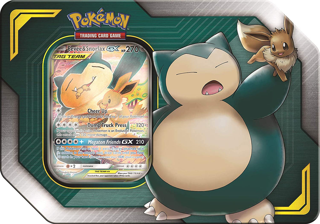POKEMON TCG] TAG TEAM TIN SNORLAX & EEVEE — VIDEOGAMESPLUS.CA
