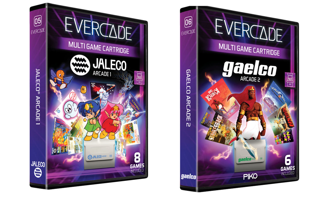 Evercade Jaleco Arcade Cartridge 1 [A5] & Evercade Gaelco (Piko) Arcade Cartridge 2 [A6] Combo Pack [ FREE SHIPPING ]