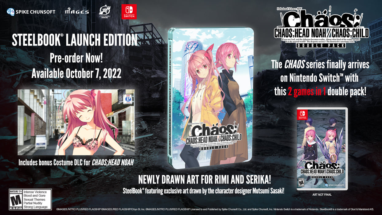 CHAOS;HEAD NOAH / CHAOS;CHILD Double Pack [STEELBOOK EDITION] - SWITCH