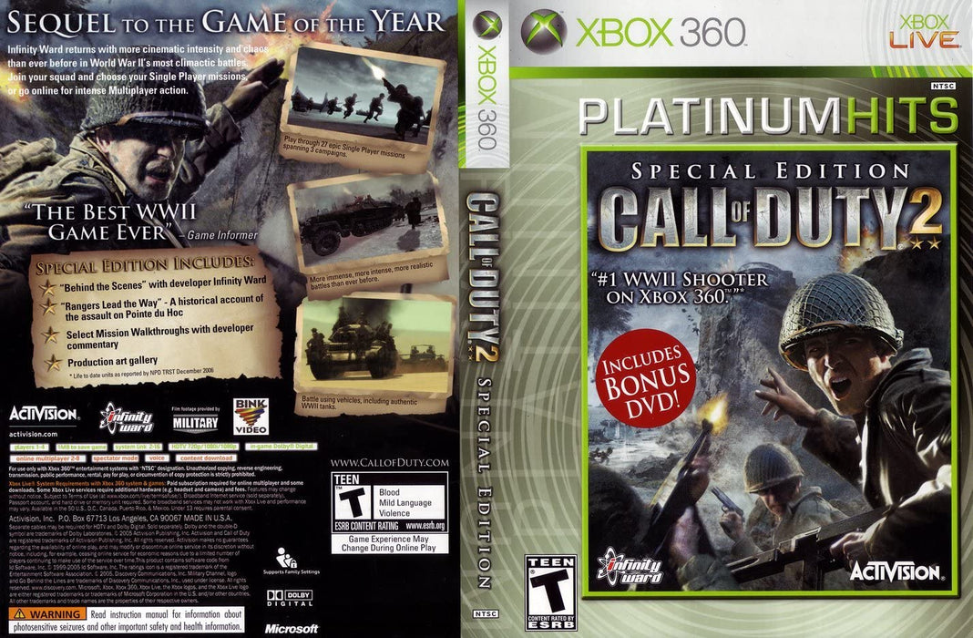 Call of Duty 2 Special Edition [Platinum Hits] - 360 (Region Free)