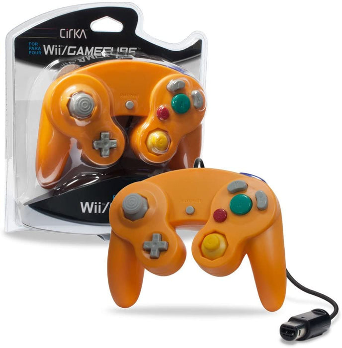 Wii & GameCube Wired Controller (Orange) (CirKa) - Wii / GC