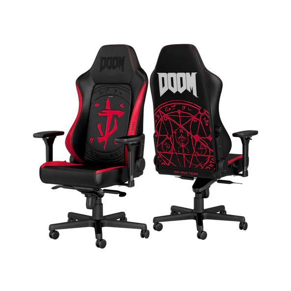 NOBLECHAIRS HERO SERIES DOOM EDITION - GAMING CHAIR [ONLY SHIPS IN CANADA - FREE SHIPPING]