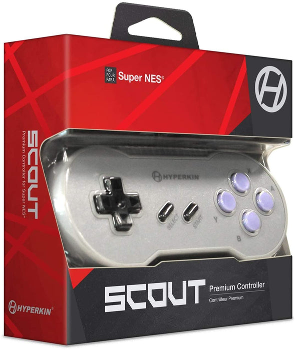 Hyper Game Menu Controller Hyperkin Scout Premium Controller for Super NES® (Gray) — VIDEOGAMESPLUS.CA