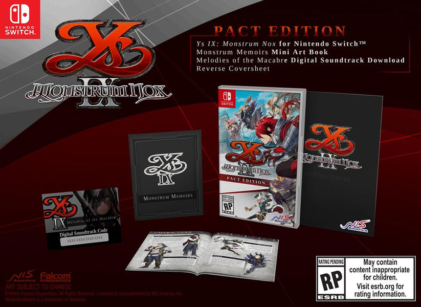 Ys Ix: Monstrum Nox [Pact Edition] - Nintendo Switch