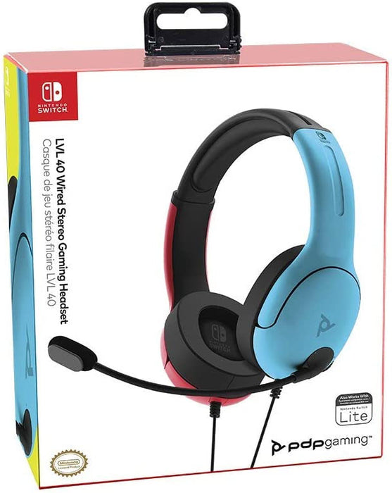 PDP Gaming LVL40 Wired Stereo Headset - SWITCH