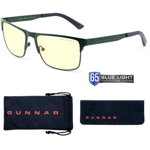 Gunnar Pendleton Blue Light Glasses - Slate Frame / Amber Lens and Blue Light Protection Factor 65 (PEN-09501)