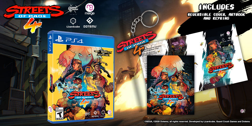 Streets of Rage 4 - PS4 [REVERSIBLE COVER, KEYRING & ARTBOOK]
