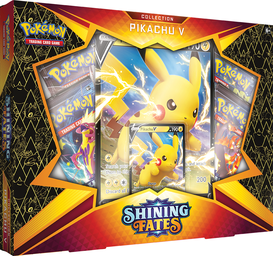 ポケモンShining Fates Pikachu V コレクションボックス POKEMON TCG] SHINING FATES - PIKACHU V BOX — VIDEOGAMESPLUS.CA