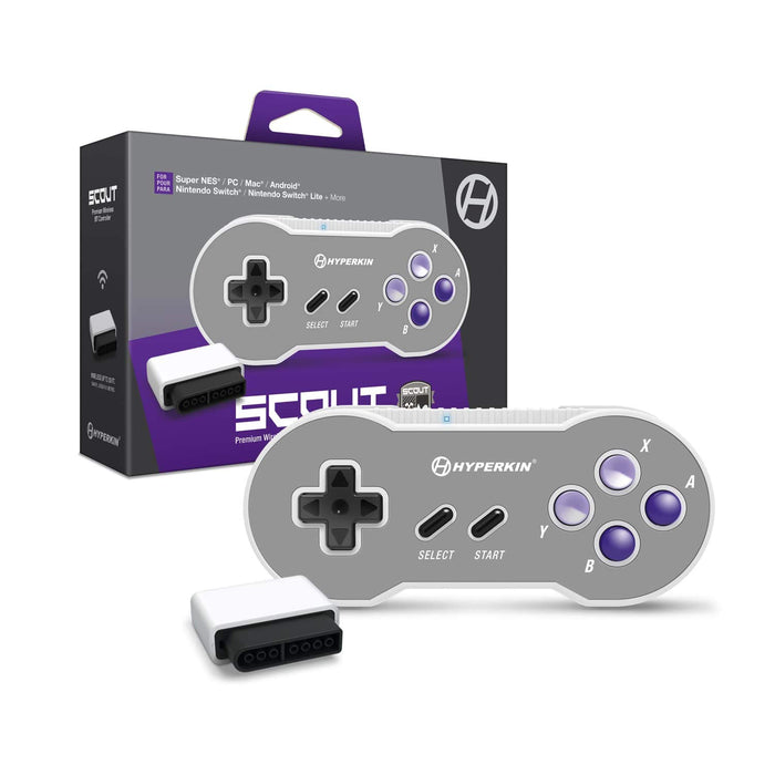 HYPERKIN Scout Premium BT Controller for SNES/PC/Mac/Android (Includes Wireless Adapter)