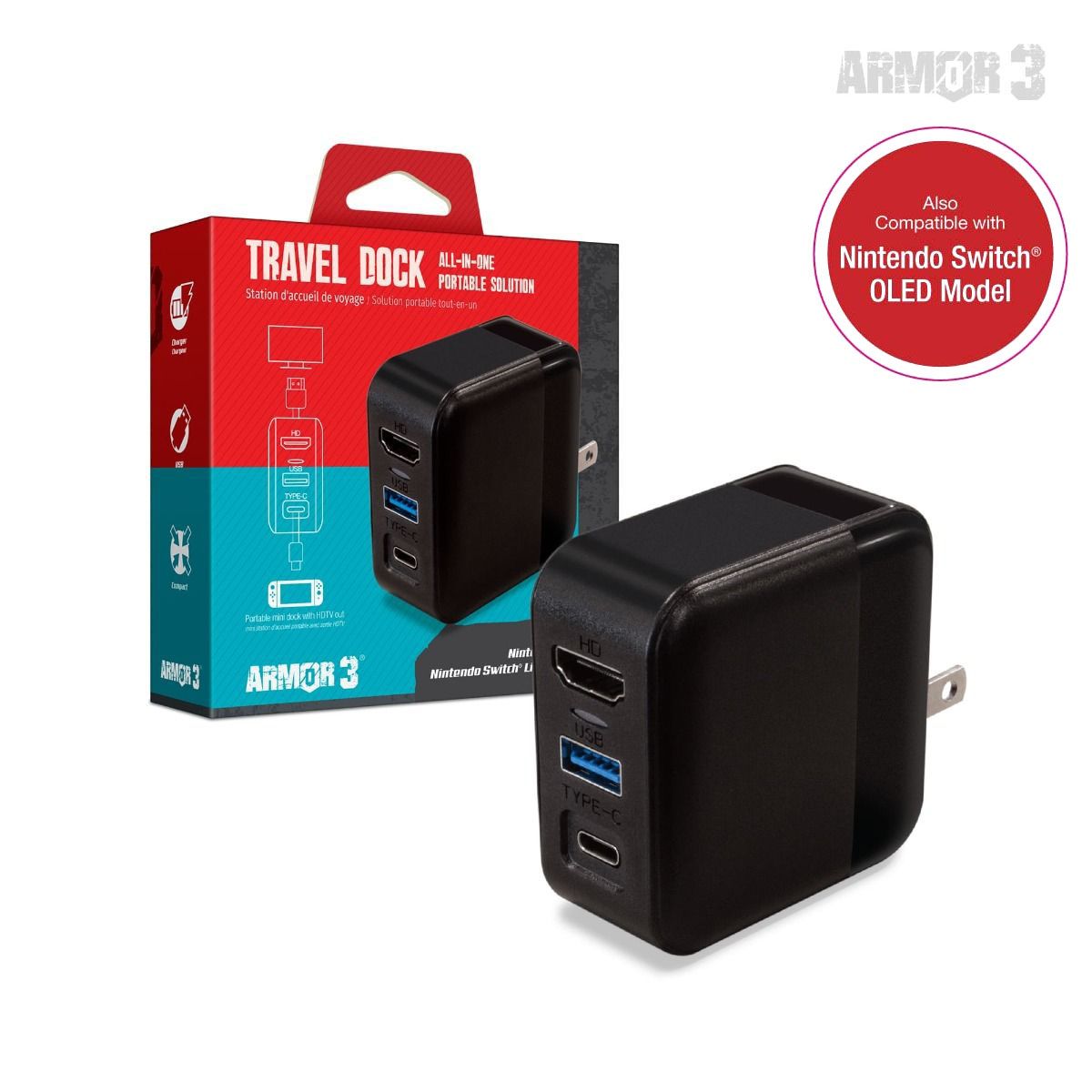 TRAVEL DOCK FOR THE NINTENDO SWITCH —