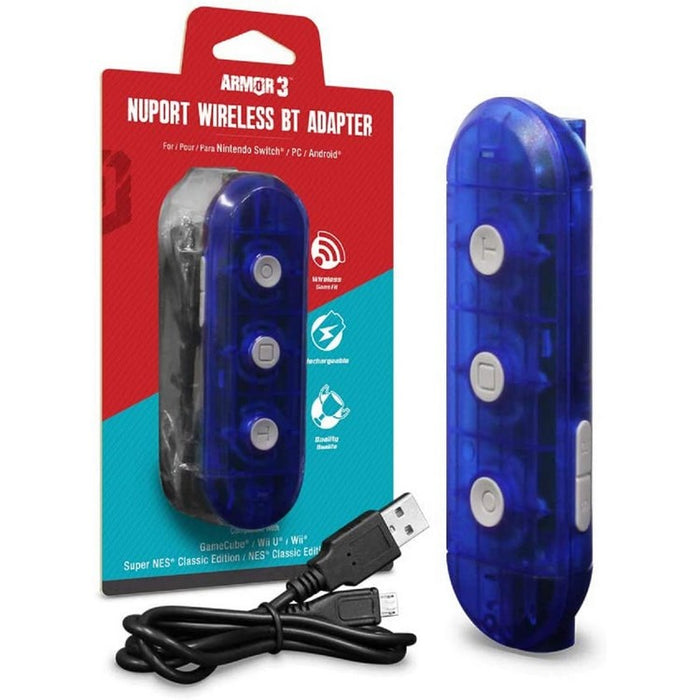 NuPort” Wireless BT Adapter for Nintendo Switch®/ PC Compatible with GameCube®/ Wii®/ Super NES® Classic Edition/ NES® Classic Edition Controllers - SWITCH
