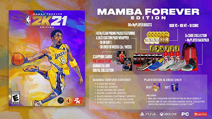 NBA 2K21 MAMBA FOREVER EDITION - SWITCH