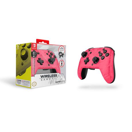 PDP FACEOFF WIRELESS DELUXE CONTROLLER (PINK CAMO) SWITCH