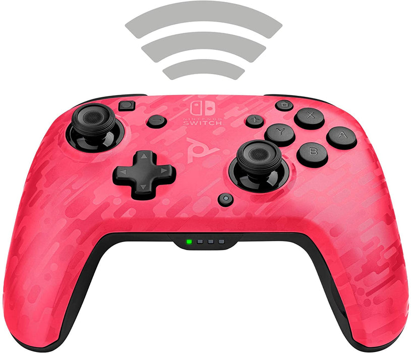 PDP FACEOFF WIRELESS DELUXE CONTROLLER (PINK CAMO) - SWITCH