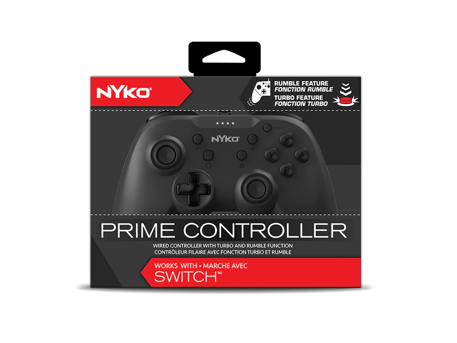 NYKO PRIME CONTROLLER  (WIRED) BLACK - SWITCH