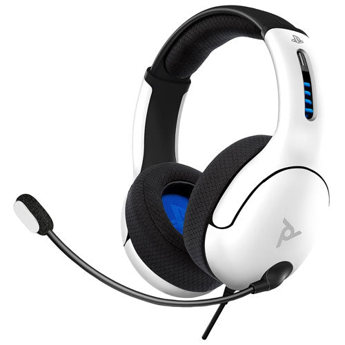 PDP GAMING LVL50 WIRED STEREO GAMING HEADSET: WHITE - PS5/PS4