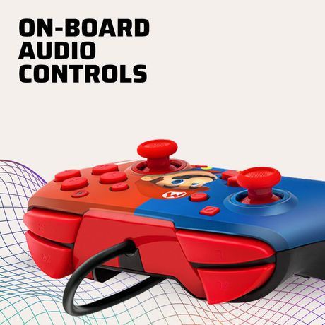 PDP FACEOFF DELUXE+ AUDIO WIRED CONTROLLER: POWER POSE MARIO - SWITCH